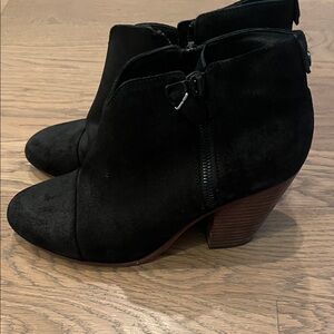 Rag & Bone Black Suede Ankle Booties